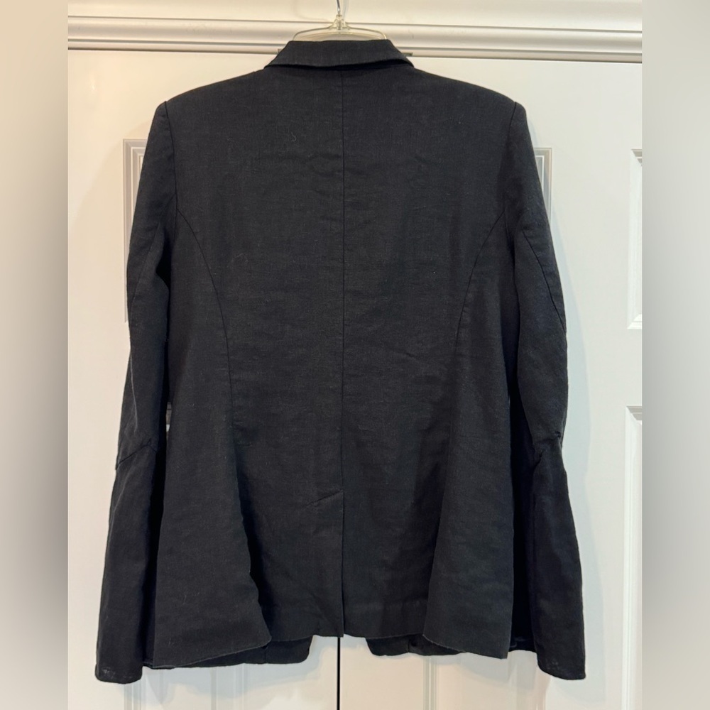 Free People Flared Sleeve Blazer Black Size Small Linen blend - Picture 4 of 15